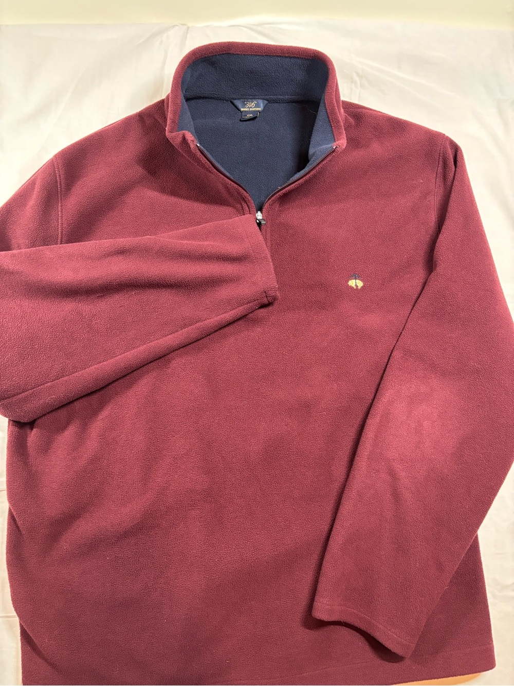 Brooks Brothers Men's 2XL Red Quarter Zip Pullover Sweater for Golf